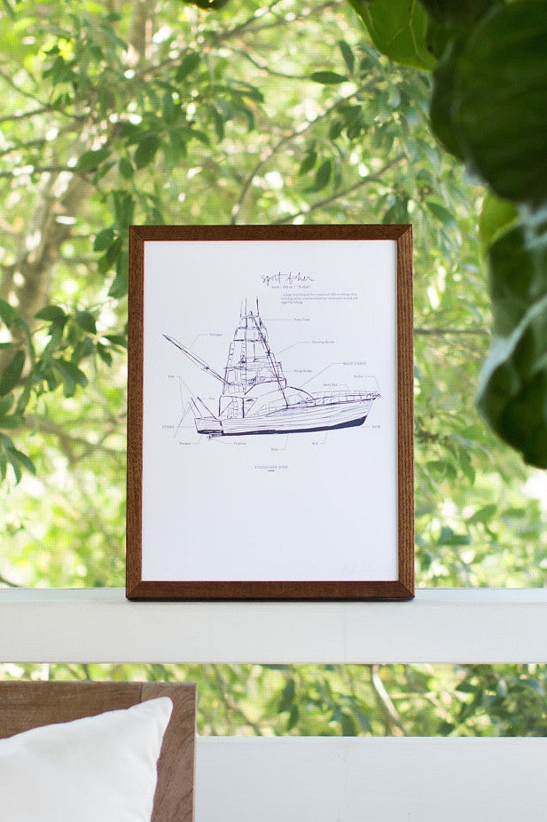 Sport Fisher: Letterpress Print