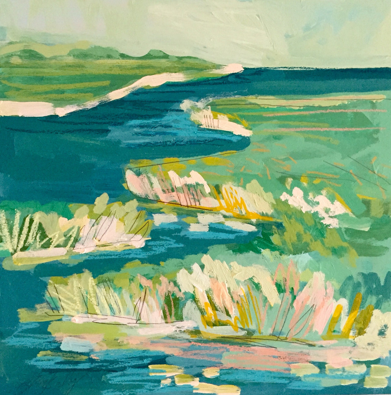 Navy Blue Waterway