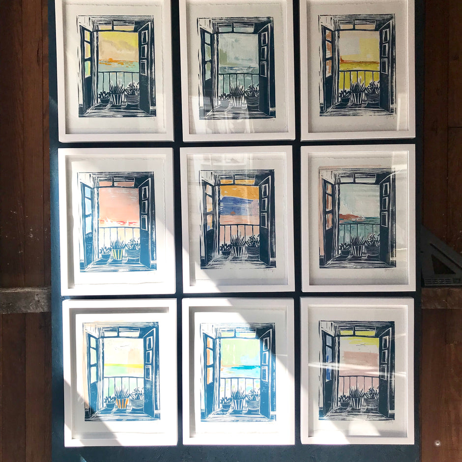 This Changing View: Linocut Print Series