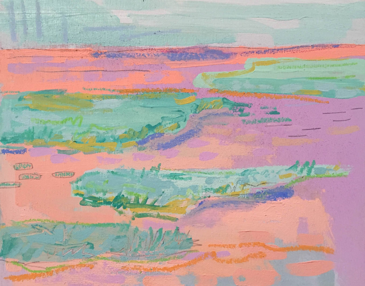 Clementine and Mauve Marsh