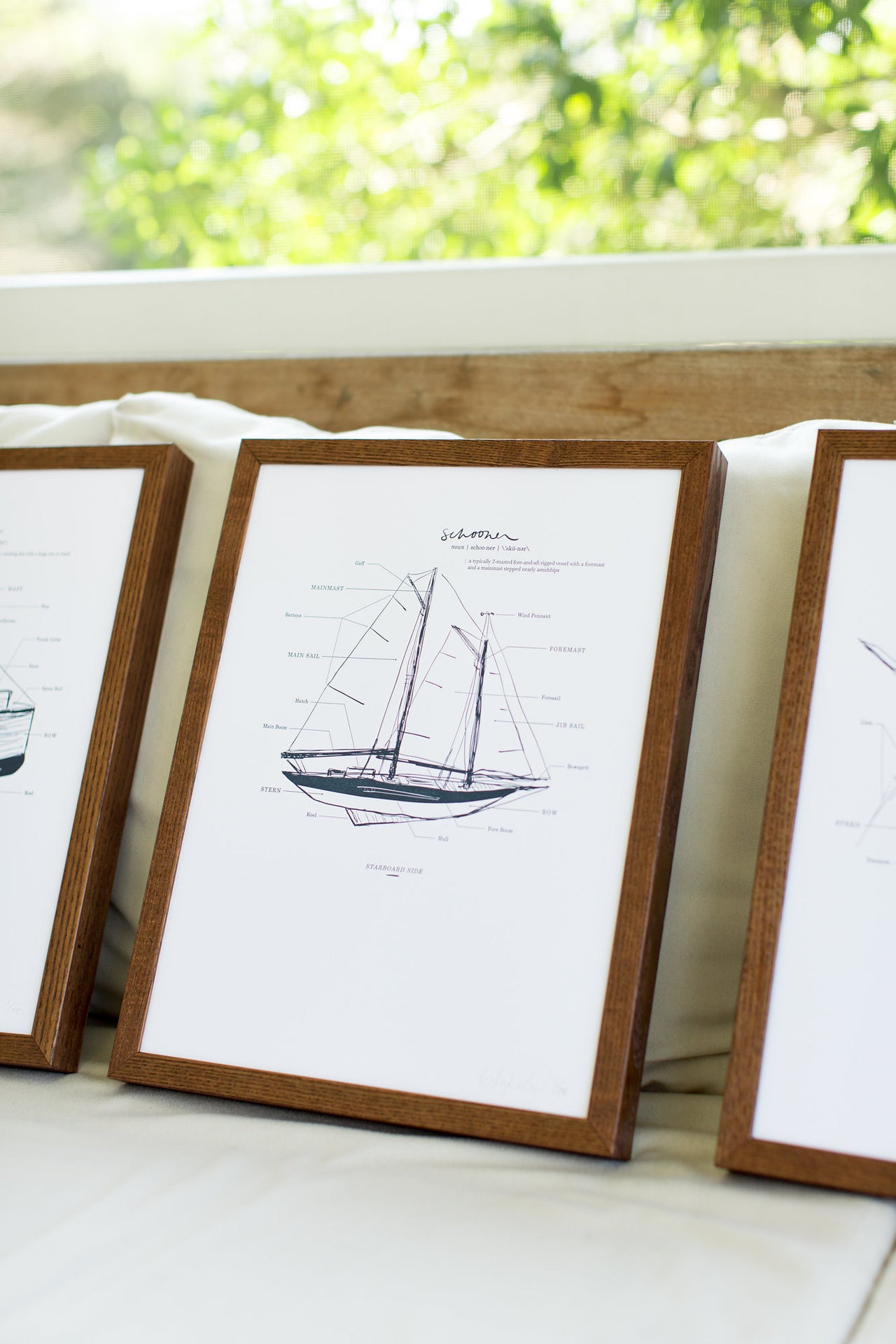 Schooner : Letterpress Print