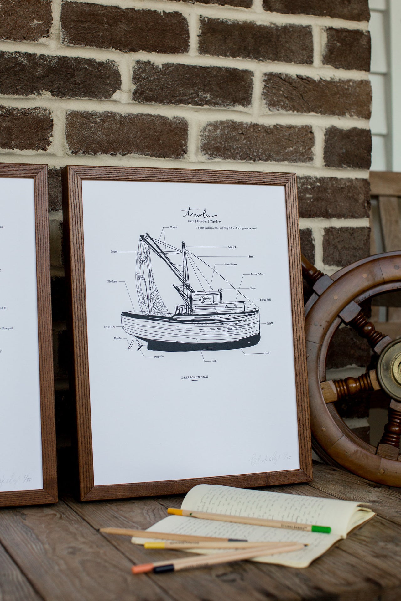 Trawler : Letterpress Print